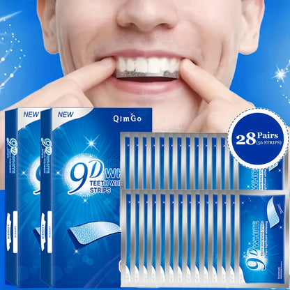 56pcs/28pairs 9D Teeth Strips Set, Safe and, Removes Dirt, Brightens Teeth