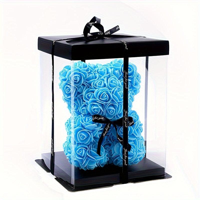 One Piece of a 20Cm Artificial Foam Rose Bear, a Romantic And Creative Gift Suitable for Valentine'S Day, Mother'S Day, Anniversaries, Weddings, Birthdays, And Christmas, Packaged in a Box.