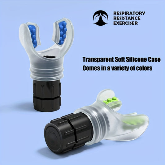 Universal Diaphragmatic Breathing Trainer, Silicone Respiratory Muscle Training Device for Improved Lung Capacity and Breathing Health, Uncharged, No Battery Required
