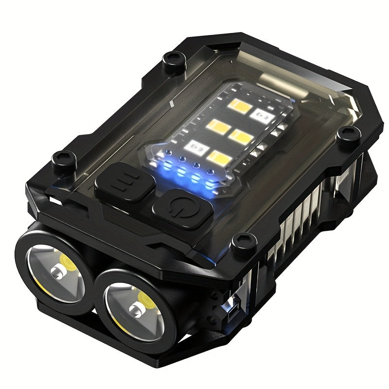 1pc LihangStar Mini Handheld Flashlight, USB Rechargeable Keychain Light with Power Display, Magnetic Base & Metal Clip, Super Bright Adjustable LED, 8 Modes, Battery, Type-C Charging for Outdoor Camping Hiking (Black), Hikin