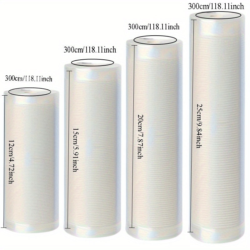 Heavy-Duty Vacuum Sealer Bags for Food Storage - 299.72 cm Roll, Tear-Resistant & Durable, Ideal for Low-Temperature Cooking, Keeps Meat, Vegetables, Fruits & More Fresh, Perfect for Home Kitchens, Food Vacuum Sealer