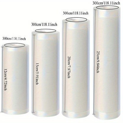 Heavy-Duty Vacuum Sealer Bags for Food Storage - 299.72 cm Roll, Tear-Resistant & Durable, Ideal for Low-Temperature Cooking, Keeps Meat, Vegetables, Fruits & More Fresh, Perfect for Home Kitchens, Food Vacuum Sealer