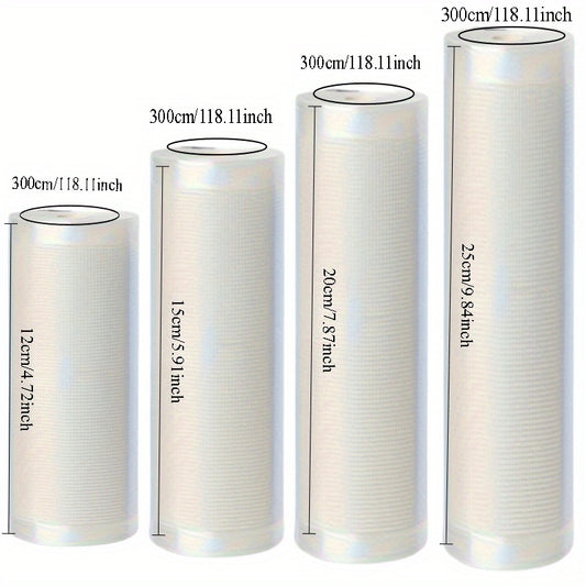 Heavy-Duty Vacuum Sealer Bags for Food Storage - 299.72 cm Roll, Tear-Resistant & Durable, Ideal for Low-Temperature Cooking, Keeps Meat, Vegetables, Fruits & More Fresh, Perfect for Home Kitchens, Food Vacuum Sealer
