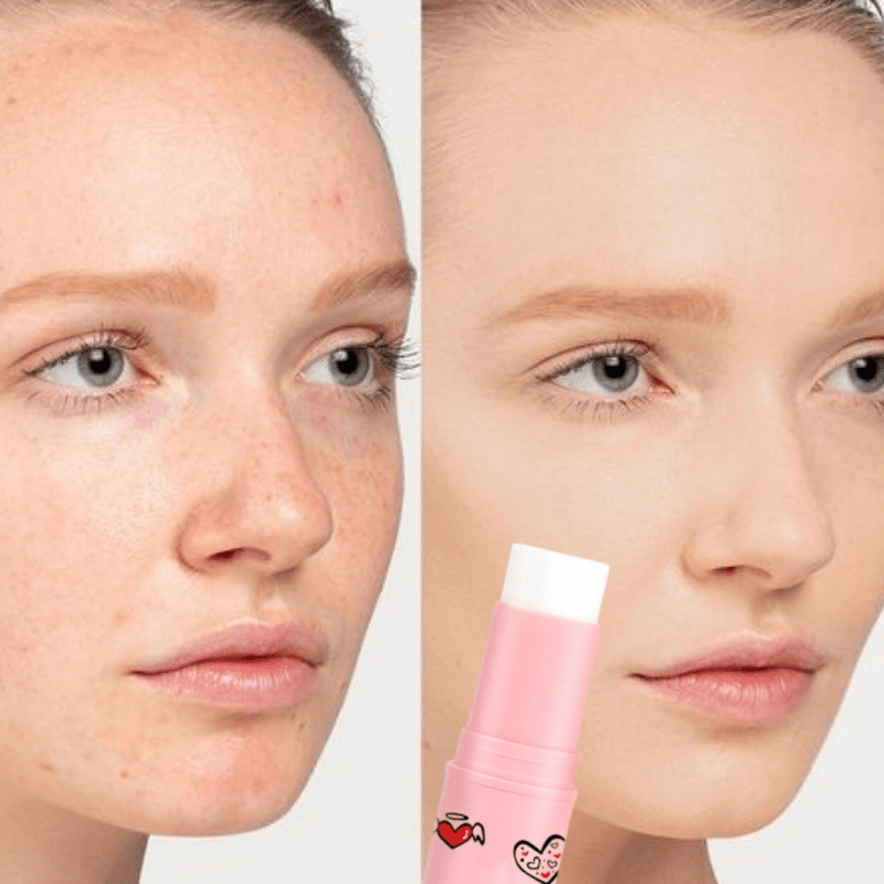 Visible Pore Face Primer - Long-Lasting Matte Foundation Oil Control Primer Stick, Korean Cosmetic Formula for Natural Coverage, Moisturizing & Blemish Concealing, Sleek Packaging, Korean Skincare