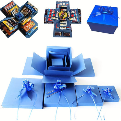1pc, Party Surprise Gift Box, Birthday, Wedding, Anniversary, General Occasion, DIY Gift Box, Plastic & Paper, Festive for Christmas, New Year, Valentine's Day, Special Events