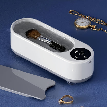 FEIYBA A Versatile Cleaning Device That Requires No Chemicals, Ideal for Cleaning Glasses, Jewelry, Watches, And Dental Braces, Featuring a Digital Screen And a Compartment for Accessories, Electric motor technology enables e