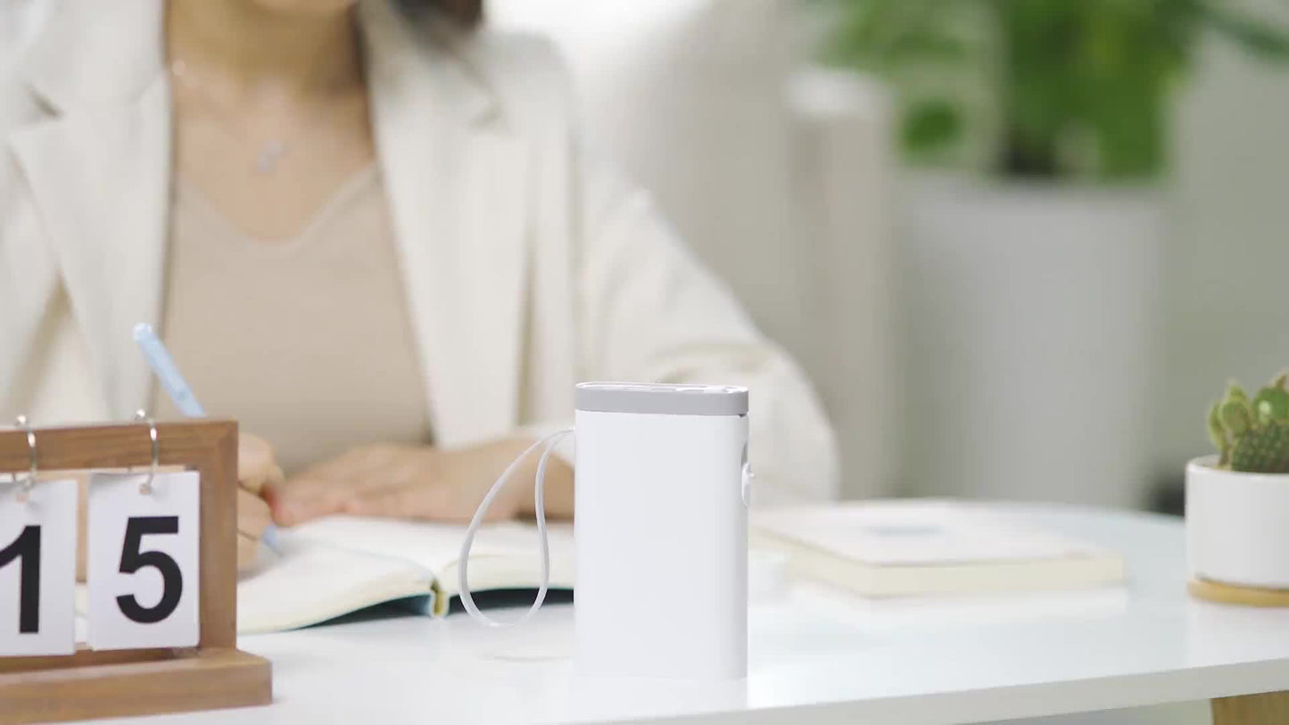 P21 Portable Label Printer, Miniature Thermal Label Printer with High Print Quality, Equipped with a High-Speed Chip and 203 DPI, Easy to Use with a Wide Range of Creative Functions and Templates for Office and Home Organizat