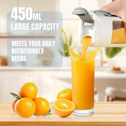 USB-Powered Portable Blender & Juicer with Digital Display, Stainless Steel Blade & Large Capacity (10.14-16.91oz) - Cordless Electric Mixer for Smoothies, Ice, Fresh Fruit Drinks - Compact Design with Ergonomic Handle, Speed