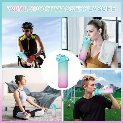 Air Kettle, 720ml/25oz Kettle, Includes 5 Flavor Boxes, Suitable for Outdoor Sports Blue & Purple