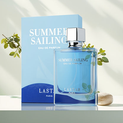 LASTAR Summer Sailing Eau de Parfum - Aquatic Floral Scent with Citrus, Sea Water & Cedarwood, Long-Lasting Fresh Perfume for Women & Men, Travel & Commute, Gift Box Packaging, Commute Fragrance, Sleek Bottle Design, Durable