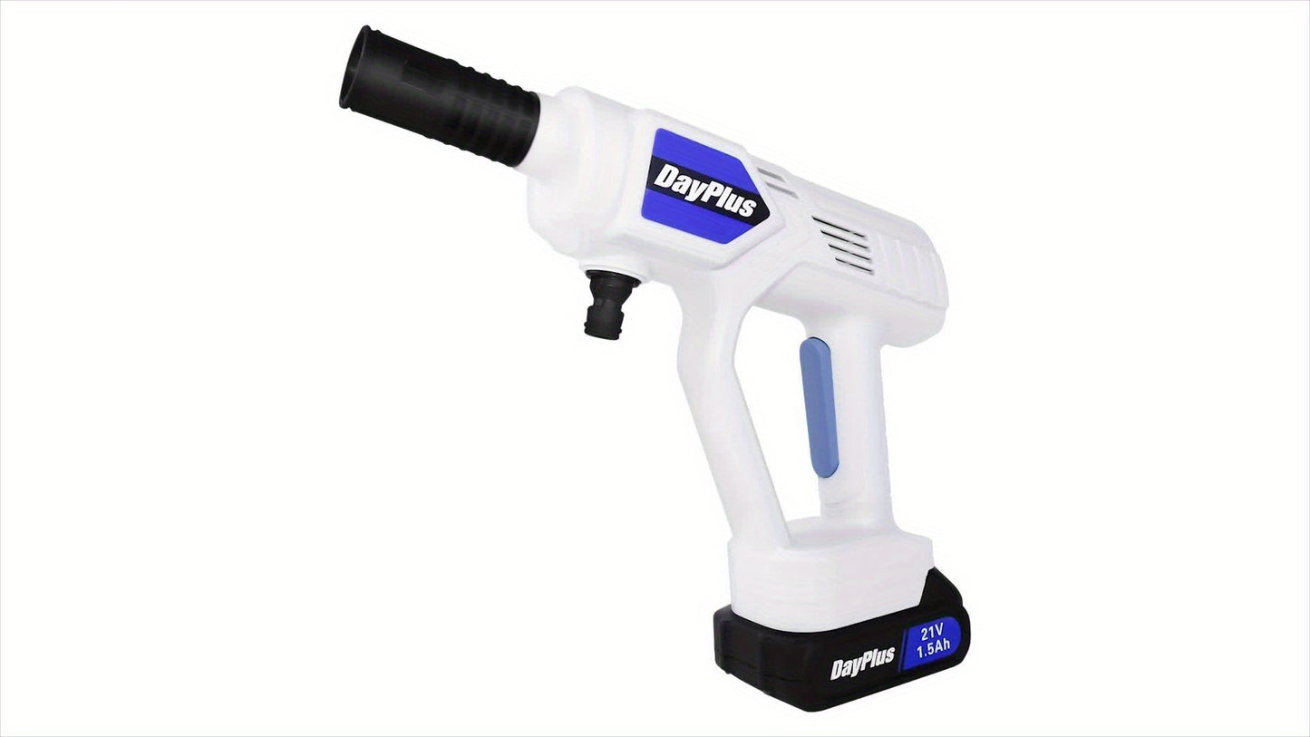 Cordless Electric Pressure Washer with 1.5Ah Battery & Fast Charger, 3000PSI High-Pressure Portable Washer, 5m Hose & 2 Water Sources (Bottles/Buckets) for Cars, SUVs, RVs, ATVs, 4X4, 4WD - Includes Nozzle & Spray Gun, Pressu