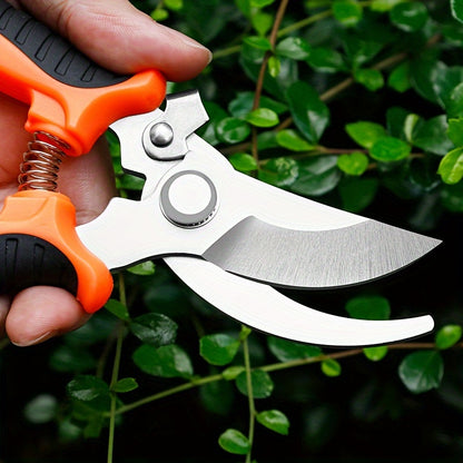 One set, branch scissors, stainless steel fruit scissors, multi-functional branch scissors, garden scissors, anti-slip, labor-saving, manual pruning scissors