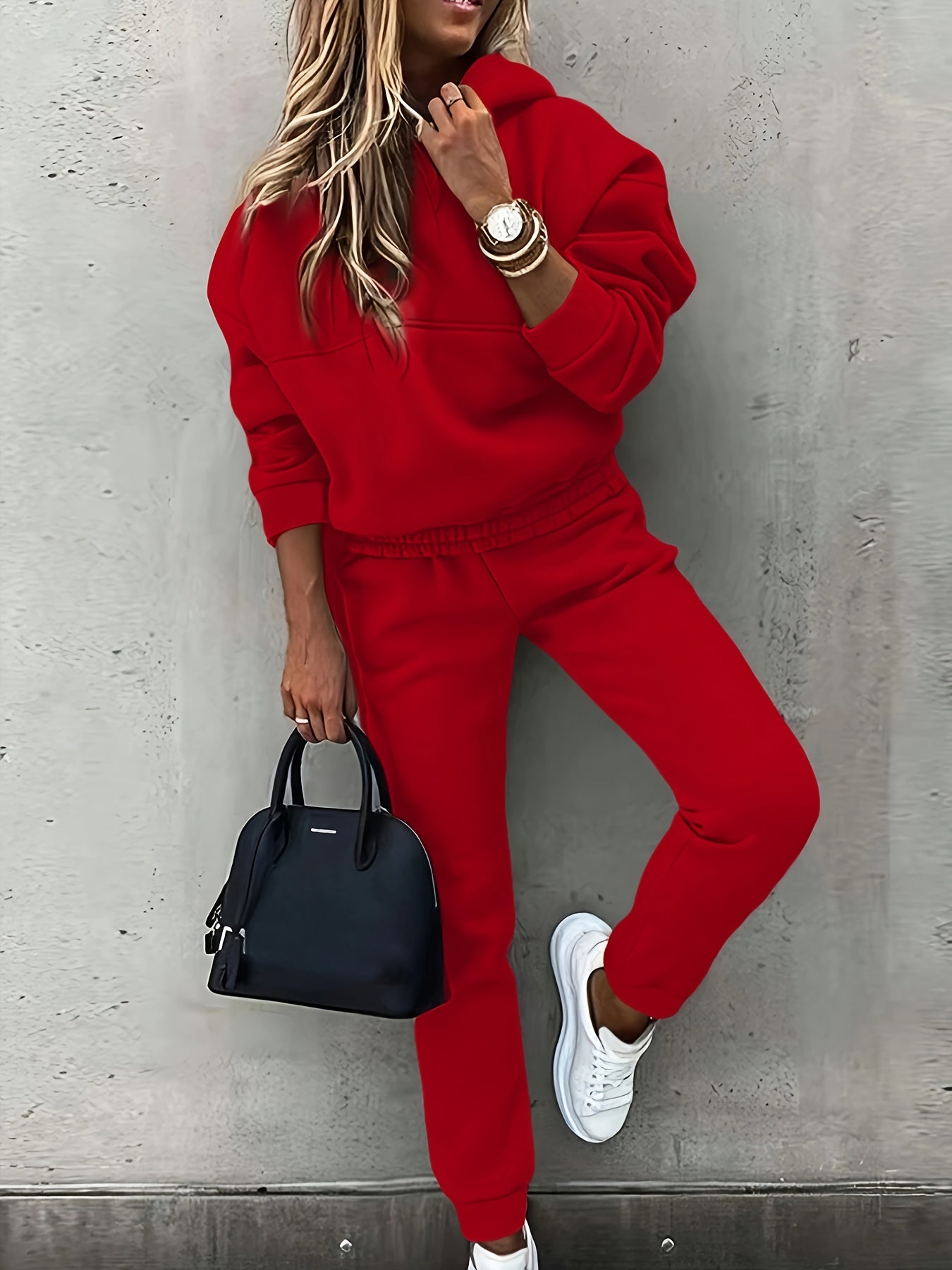 Autumn and Winter Women'S Fashion Casual Sweatshirt Set, European and American Style