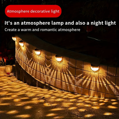 Staaricc 2/4/6pcs Solar fence lights, solar deck lights, solar wall lights, solar wall-mounted lights, outdoor fence deck garden garage ladder lighting