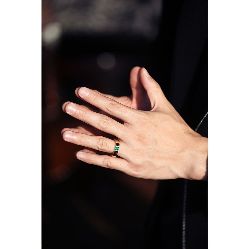 Popular 4mm Synthetic Synthetic Gems Couple Rings for Men and Women