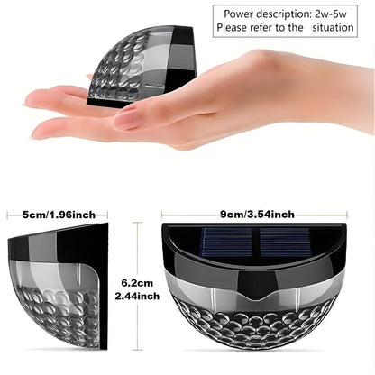 Staaricc 2/4/6pcs Solar fence lights, solar deck lights, solar wall lights, solar wall-mounted lights, outdoor fence deck garden garage ladder lighting