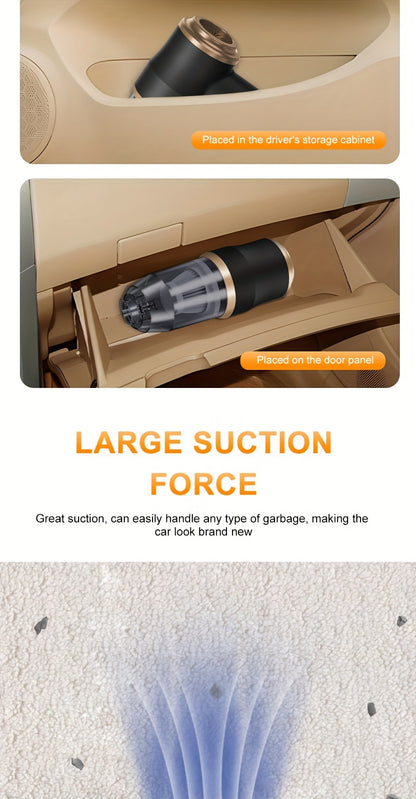 BELlBUY Portable Cordless Handheld Vacuum Cleaner, 6000Pa Powerful Suction for Cars, Computers, Sofas, Offices, Pets, and Homes - Includes Multiple Nozzles, USB Rechargeable, Low Noise, Car Vacuum Cleaner