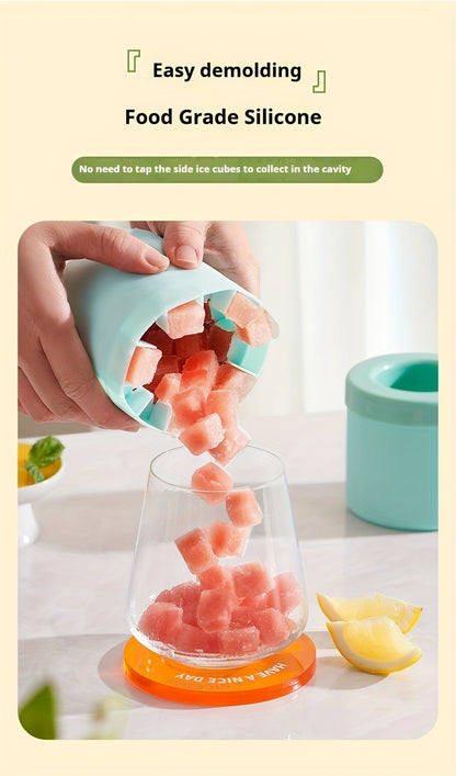 1pc Quick Freeze Silicone Ice Cube Trays - Easy to Use, Durable Plastic Molds for Perfectly Shaped Ice, Ideal for fruit juice, Ice Buckets & Cylindrical Cups, fruit juice Accessories,Suitable for Thanksgiving, Halloween, Chri