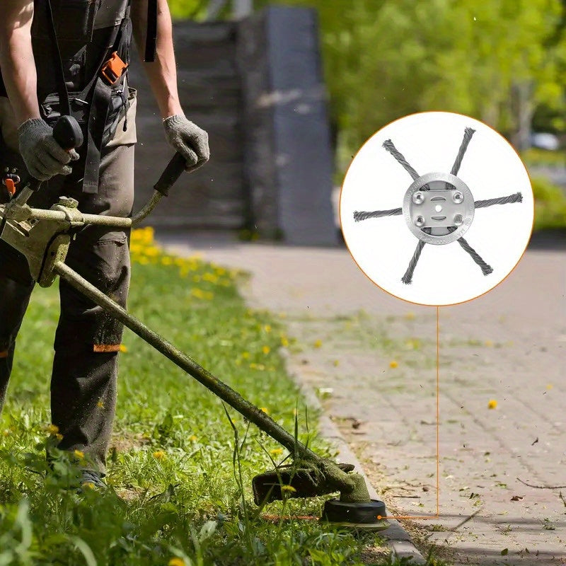 Steel Lawn Mower Head, Steel Wire Trimmer Head for General Grass Cutters, Weeders, Brush Cutters, Gardening Tools, Suitable for Over 45 Cutting, Trimming, and Grooming Scenarios