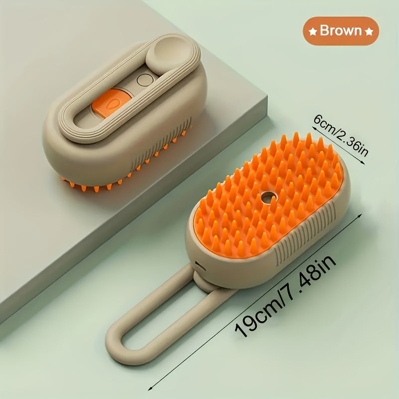 Steamy Cat Brush, 3 In 1 Cat Steamy Brush