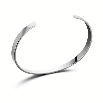 1pc Stylish 316 Stainless Steel Open Cuff Bracelet for Men - 3.5mm/5mm Adjustable, Golden-Tone Finish, Versatile for Daily Wear & Parties, Perfect Gift Idea, Party Accessory, Modern Accessory, Goldtoned Metal