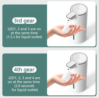 380Ml Automatic Soap Dispenser with Touchless Sensor - Wall-Mounted, Rechargeable Lithium Battery, USB Charging, Modern Black Design for Bathroom And Kitchen, Bathroom Soap Dispenser|Modern Soap Dispenser|Touchless Soap Dispe