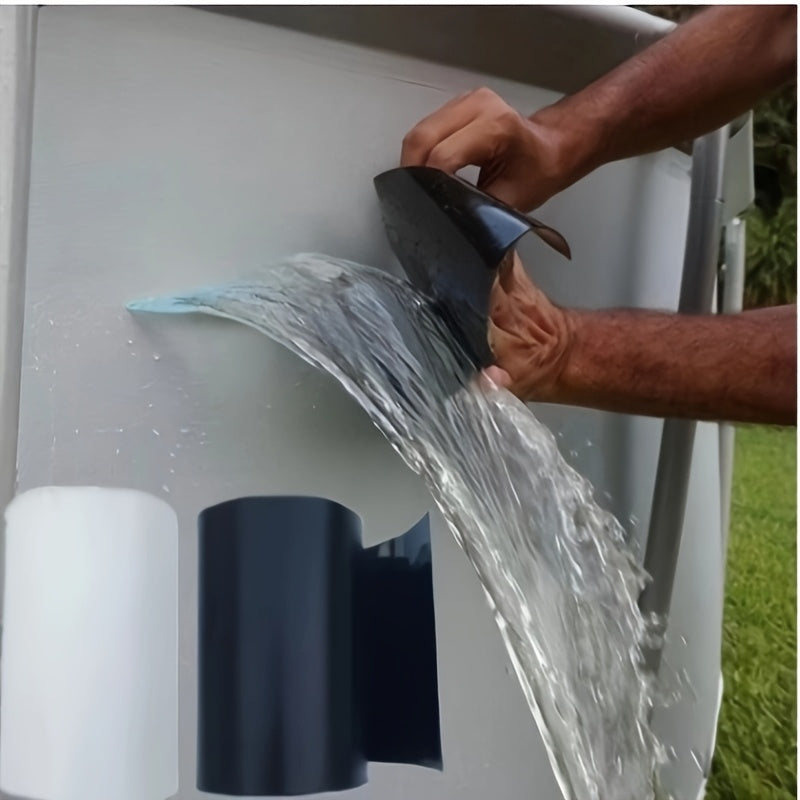 1pc Multipurpose Waterproof Tape - Instant Leak Stop & Permanent Repair for Pipes, Buckets, Inflatable Pools, Glass, Tiles - Cut-to-Length Durable Sealant Tape for Emergency Fixes, Pond Seam Fix, Easy Application, Flexible Ma