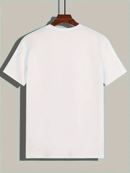New Summer Men'S T-Shirt with Trendy Prints, Versatile for Home Wear in All Seasons, Featuring a Round Neck Design And a Regular Fit for a Simple And Casual Style.
