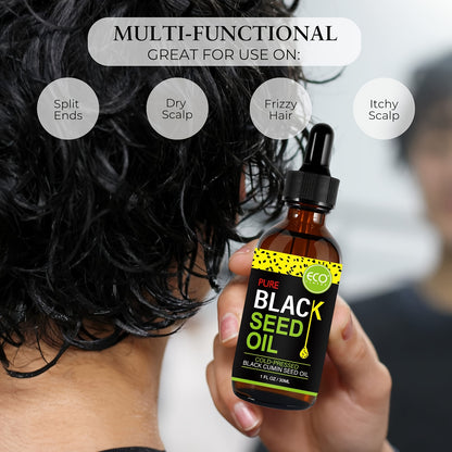 ECO FINEST Pure Black Seed Oil - Cold-Pressed Nigella Sativa with Thymoquinone