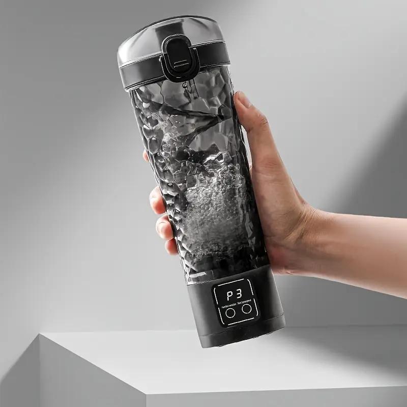 Automatic Stirring Cup with Digital Display - USB-Rechargeable Electric Coffee Cup, One-Touch Stirring, Portable Travel Mug with Spill-Proof Lid, Compatible with Protein Powder, Milk, Chocolate, Mocha - Ideal for Gym, Office,