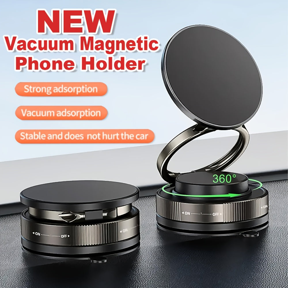 1pc Car Magnetic Phone Holder, Adjustable Rotating Double-Sided Suction, ABS Material, Non-High Quality, Hands-Free Cell Phone Mount for Enhanced Driving Safety and Comfort, Handsfree Driving Accessory | Modern Car Accessory