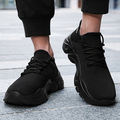 Men's Breathable Comfortable Casual Sneakers - White Low-Top Lace-Up Shoes with EVA Cushioned Sole for All-Season Outdoor Running & Daily Wear, Allseason Running | Minimalist Design | Comfortable Footwear