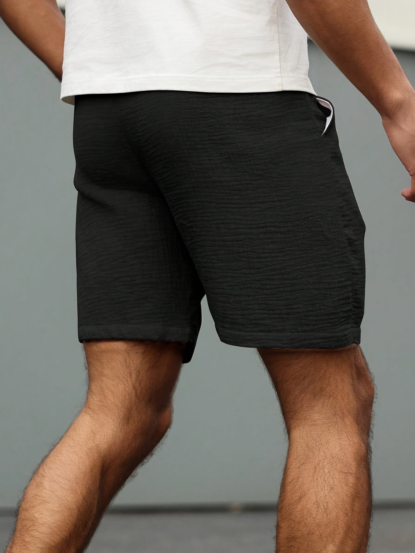 Men's Summer Cotton Casual Shorts with Elastic Waistband