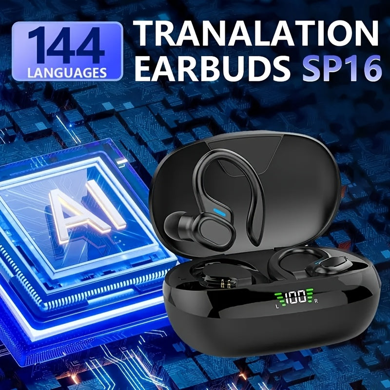 [144 Real Time Translation Earphones] New 144 Translation Earphones: Real Time Translation Headphones, Suitable for Travel, Business, And Work