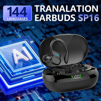 [144 Real Time Translation Earphones] New 144 Translation Earphones: Real Time Translation Headphones, Suitable for Travel, Business, And Work
