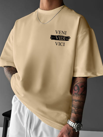 Men'S Casual Crew Neck T-Shirt, Loose Fit, Graphic Print, Polyester, Short Sleeve, Summer Streetwear Tee, Daily Tshirt | Bold Streetwear | Graphic Print Tee