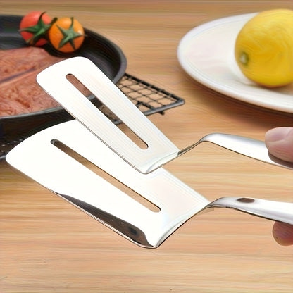 Stainless Steel BBQ Tongs for Fish and Meat, Multifunctional Grilling, Pancake, and Bread Holder with Non-Slip Grip, Suitable for Korean BBQ, Fried Fish, etc., Essential Kitchen Item | Modern Kitchen Tongs | Stainless Steel S