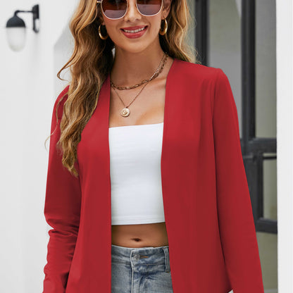 Solid Color Casual Cardigan from Europe And America