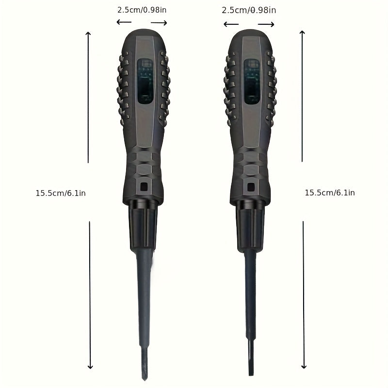 Set of 2 Smart Touch Voltage Testers Featuring Dual Heads And LED Lights - Ideal for Electrical Checks And Fault Location