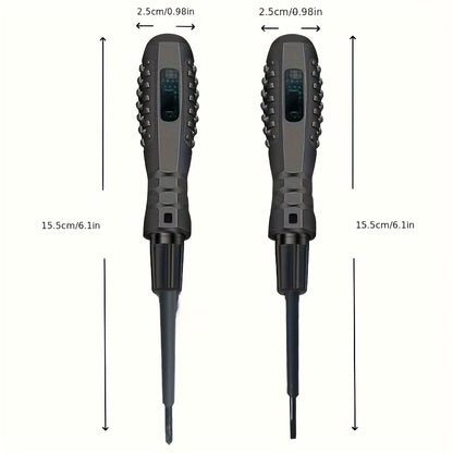 Set of 2 Smart Touch Voltage Testers Featuring Dual Heads And LED Lights - Ideal for Electrical Checks And Fault Location