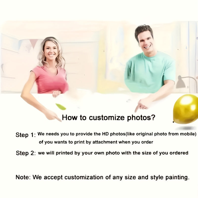 Customized Canvas Print Wall Art - Personalized Photo on Frameless Canvas, Stylish Monochrome Theme, Perfect Gift for Couples, Family, Friends - Ideal for Living Room, Bedroom, Kitchen Decor, Personalized Gifts