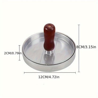 1pc Non-Stick Burger Press – Stainless Steel Meat Muffin Press for Perfectly Cooked Burgers, Cheese, and Vegetables | Durable BBQ Grill Tool for Grilling Baking Pan and Outdoor Cooking, Grilling Accessories for Outdoor Gril