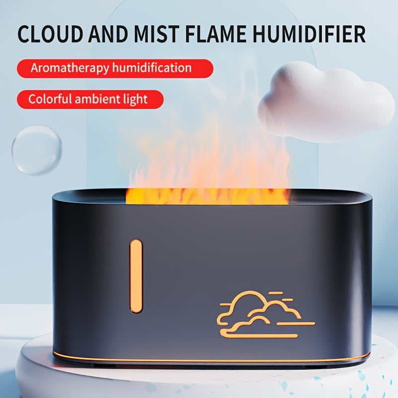 1pc Long Strip Wood Grain Cracked Aromatherapy Humidifier, 160ml Colorful Gradient Atmosphere Light, Silent and Compact Portable for Bedroom Office School Air-conditioned Room, No Battery Included, USB Plug-in Use