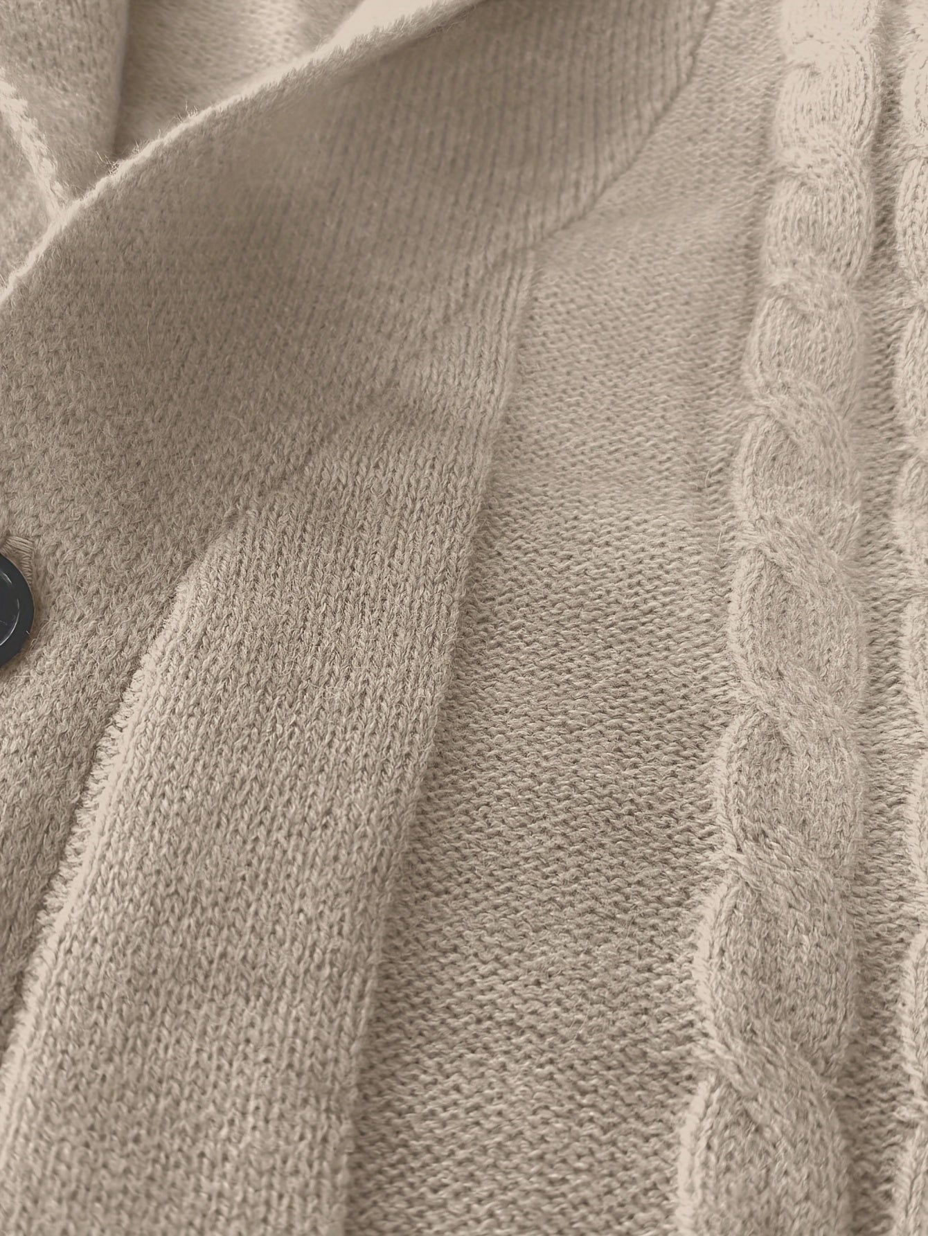 Men's Casual Sport Knit Cardigan, Fashionable Knitted Sweater | Long Sleeve Autumn and Winter Thickened Warmth, Cable Knitting Technique, Buttoned Cardigan, Regular Fit Casual Style for Fall and Winter
