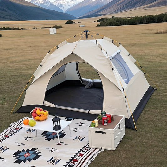 Automatic pop-up camping tent, windproof and sun-resistant, suitable for park camping trips, outdoor hiking adventures, beach family vacations, portable foldable design, the perfect holiday gift