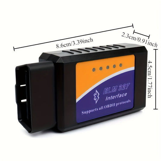 Wireless OBD2 Scanner - Full System Scan, Emissions Test, Real-Time Data Analysis for Android & iOS, Compatible with Most Vehicles, No Battery Needed, Vehicle Diagnostics, Modern Gadget, Durable Construction