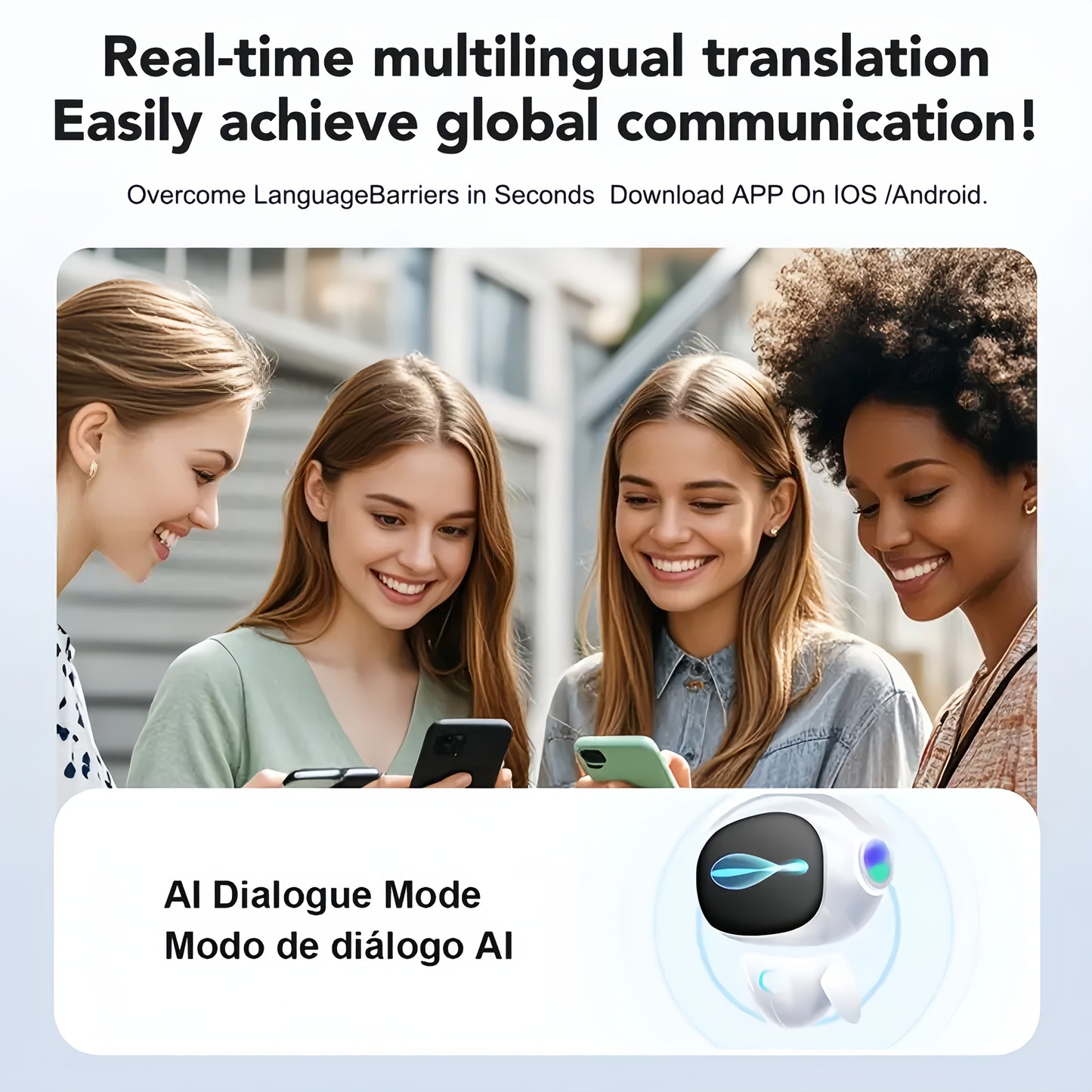 2025 New Senyang AI Translation Wireless Earbuds - Comfortable, Noise-Canceling, Touch-Controlled, Multi-Language Support, Rechargeable Lithium Battery, Ideal for Travel, Socializing, Studying, and Sports - Adult Movie and Ga