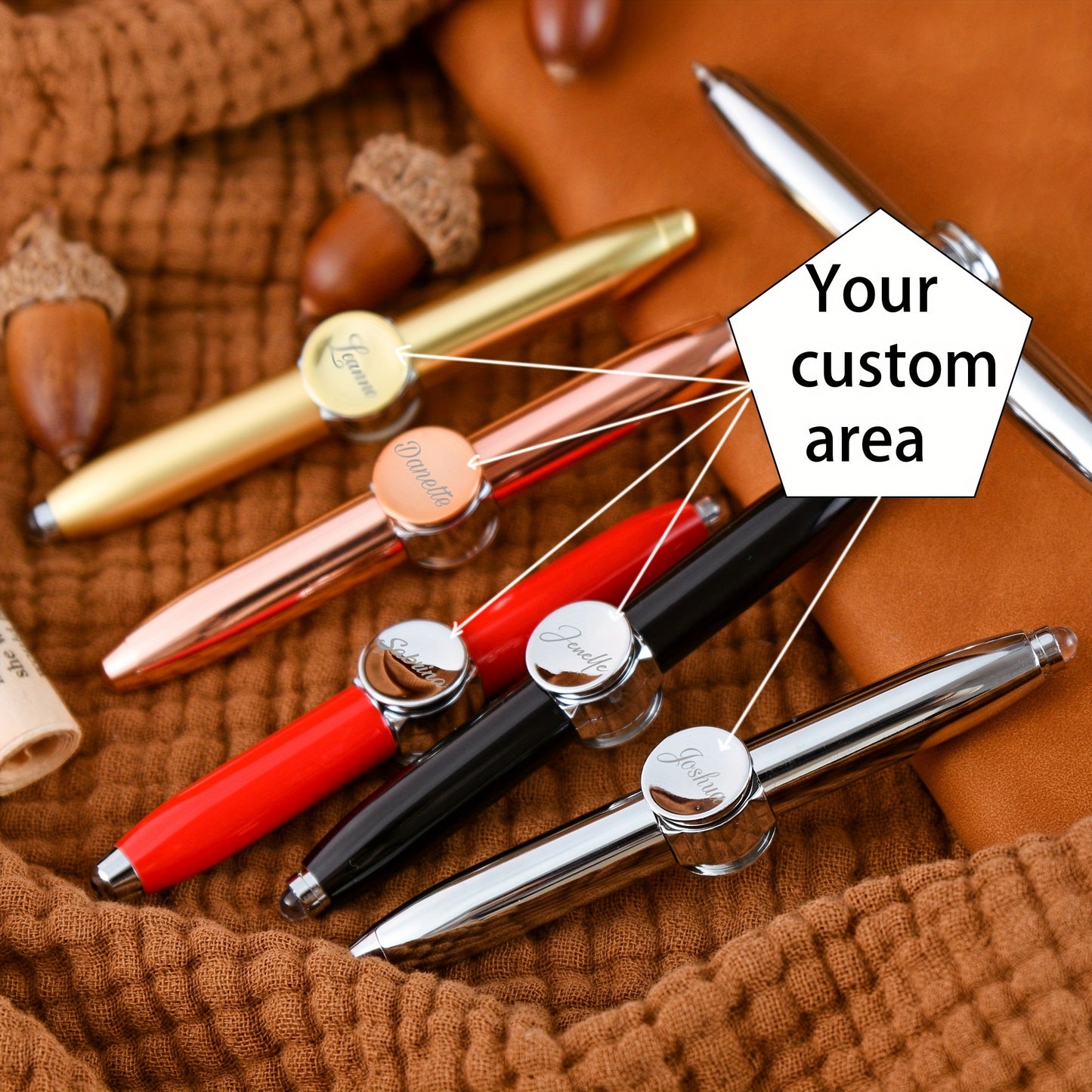 Customizable Metal Rotating Pen - Sleek Design with Twist Action, Medium Point for Smooth Writing - Ideal for Office & School Use, Customizable Pen|Sleek Pen Design|Durable Metal Bod