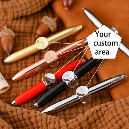 Customizable Metal Rotating Pen - Sleek Design with Twist Action, Medium Point for Smooth Writing - Ideal for Office & School Use, Customizable Pen|Sleek Pen Design|Durable Metal Bod