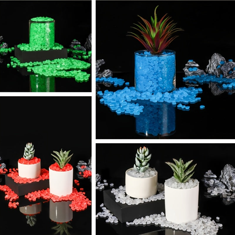 100pcs Glow-in-the-Dark Resin Mini Pebbles - Blue & Green Glowing Stones for DIY Crafts, Garden Pathways, Aquarium Decor, and Festive Outdoor Displays, Garden Decorations, Aquarium Ornaments, Festive Display Stones, Durable D